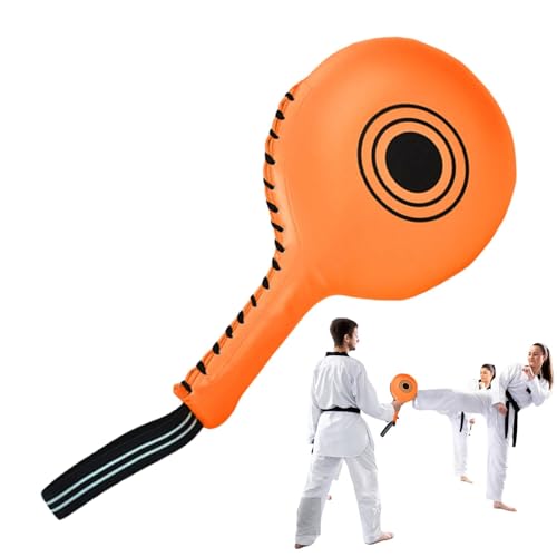 Taekwondo Kickpads Boxen Schlagpaddel Taekwondo Kicking Paddel Kampfsport Trainingsgeräte Karate Kick Training Pads Double Kick Paddle PU Leder Kicking Pads Kampfsport von Ceprznvey