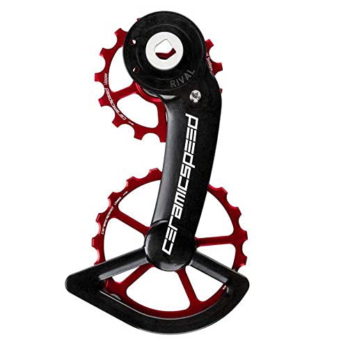 CERAMICSPEED OSPW SRAM Rival AXS Red Coated Riemenscheiben, Erwachsene, Unisex, Mehrfarbig (Mehrfarbig), Einheitsgröße von CeramicSpeed