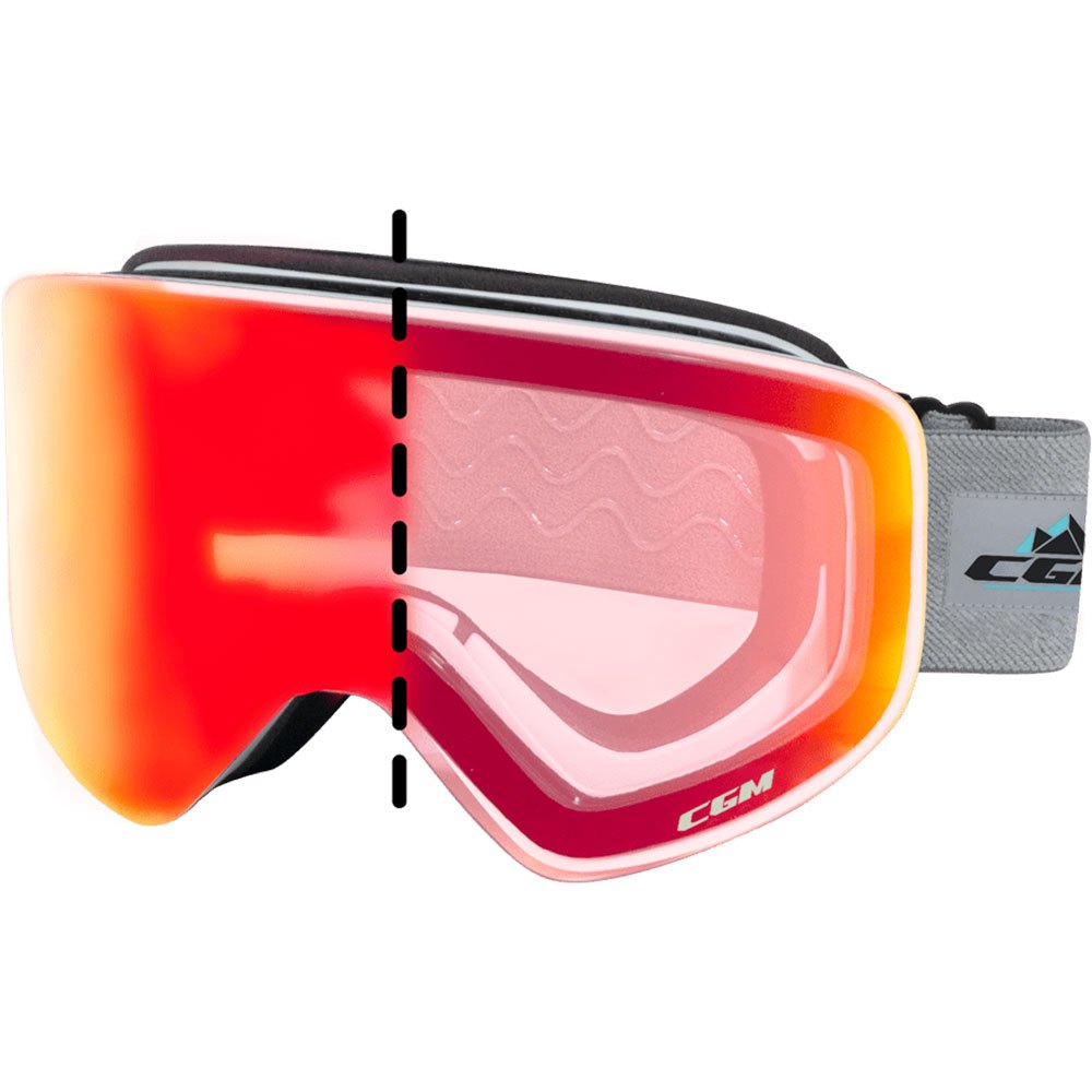 Cgm 781a Mag Ski Goggles Weiß Photocromatica Iridium Plus Red/CAT1-CAT3 von Cgm