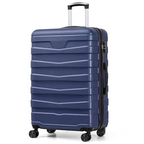 ChaCool Koffe Trolley Reisekoffer Check-In Gepäck, 51.5×31×77.5cm Hartschalen-Koffer mit TSA-Schloss und 4 Rollen ardschale Boardcase Handgepäck mit 5cm Volumenerweiterung (XL, Marineblau ChaCool Koffe Trolley Reisekoffer Check-In Gepäck, 51.5×31×77.5cm Hartschalen-Koffer mit TSA-Schloss und 4 Rollen ardschale Boardcase Handgepäck mit 5cm Volumenerweiterung (XL, Marineblau von ChaCool