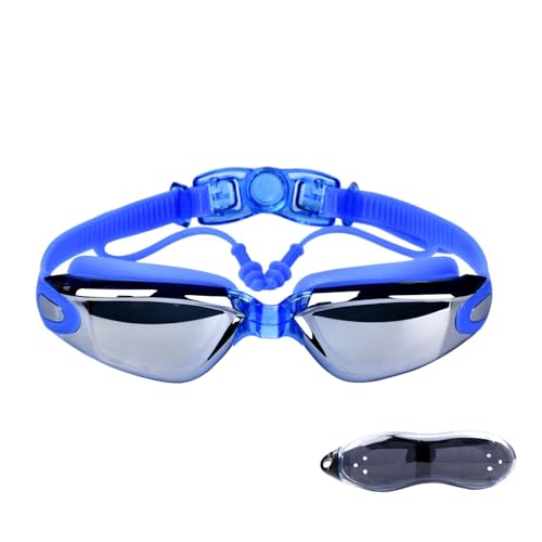 Chaies Schwimmbrillen, Schwimmbrillen - Wasserdichte HD-Galvanikbrille mit großem Rahmen für Erwachsene | UV-Schutzgläser, klare Weitsicht, Antibeschlag und UV-Schwimmbrille für Erwachsene von Chaies