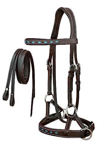 CHALLENGER Horse Trensenzügel, Leder, Bitless, gebisslos, 7715TR-F CHALLENGER Horse Trensenzügel, Leder, Bitless, gebisslos, 7715TR-F von Challenger