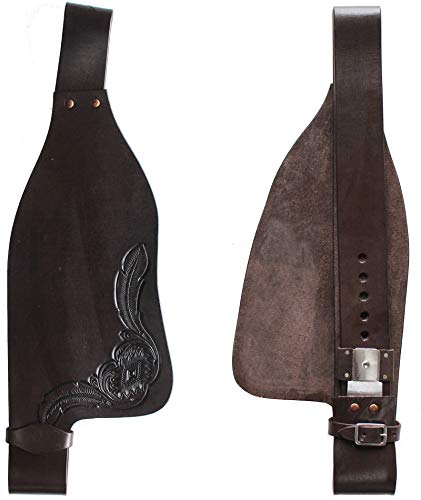 CHALLENGER Horse Western 5229DB Ersatzsattel-Schutzbleche aus braunem Leder, Fender: 16-1/4'' Long x 8'' Wide CHALLENGER Horse Western 5229DB Ersatzsattel-Schutzbleche aus braunem Leder, Fender: 16-1/4'' Long x 8'' Wide von Challenger