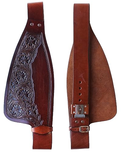 CHALLENGER Western Ersatz-Sattelfender für Erwachsene, geöltes Leder, Blumenmuster, 5267DT von Challenger