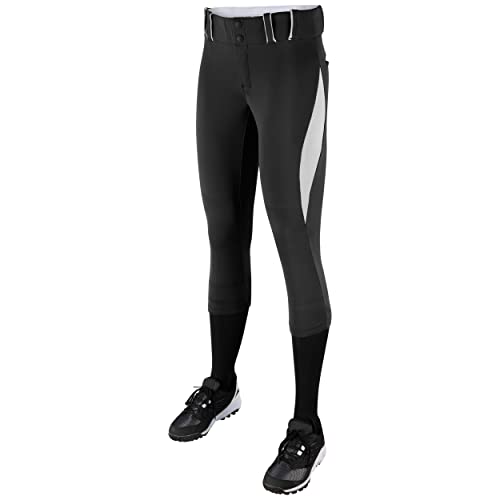 Champro Damen Surge Traditionelle Softball-Hose mit niedriger Taille, Damen, Surge Traditional Low-Rise Softball Pants, schwarz, weiß, Medium Champro Damen Surge Traditionelle Softball-Hose mit niedriger Taille, Damen, Surge Traditional Low-Rise Softball Pants, schwarz, weiß, Medium von Champro