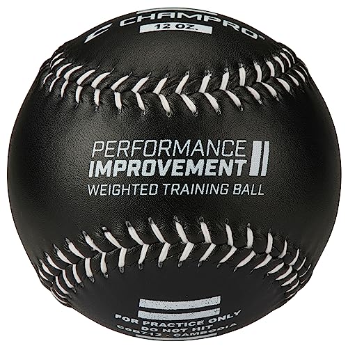 Champro Gewichtete Trainingssoftbälle – Lederbezug, schwarz, 340 g Champro Gewichtete Trainingssoftbälle – Lederbezug, schwarz, 340 g von Champro