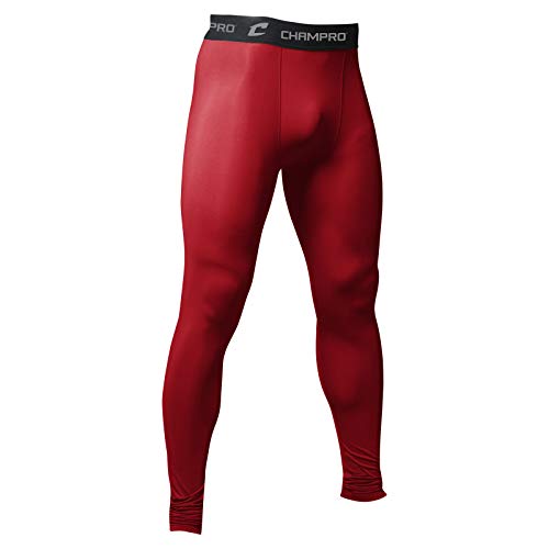 Champro Polyester/Spandex Kompressionsstrumpfhose, Erwachsene Scarlet Champro Polyester/Spandex Kompressionsstrumpfhose, Erwachsene Scarlet von Champro