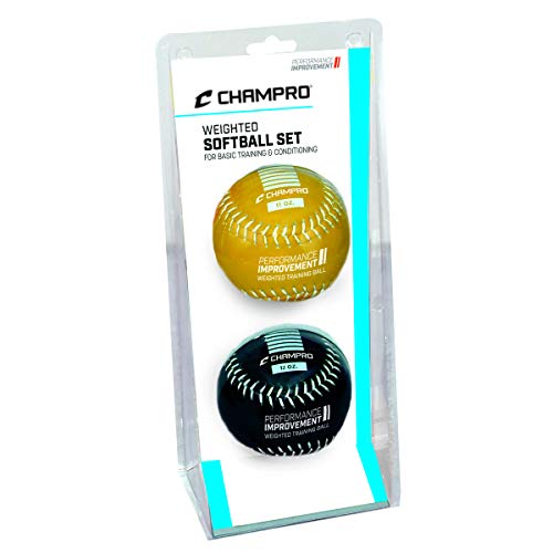 Champro Unzutreffend CSB7AS-CSB7BS Gewichtetes Trainingssoftball-Set, Lederbezug, Gelb/Schwarz, 12-Inch Champro Unzutreffend CSB7AS-CSB7BS Gewichtetes Trainingssoftball-Set, Lederbezug, Gelb/Schwarz, 12-Inch von Champro