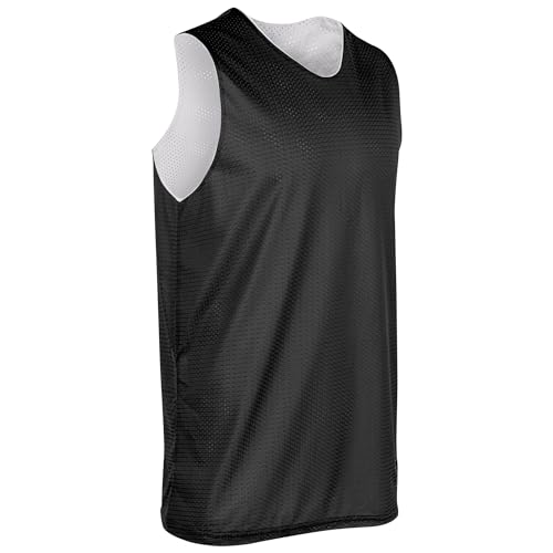 Champro Wendbares Basketballtrikot aus Polyester, für Erwachsene, Größe 3XL, Schwarz/Weiß Champro Wendbares Basketballtrikot aus Polyester, für Erwachsene, Größe 3XL, Schwarz/Weiß von Champro
