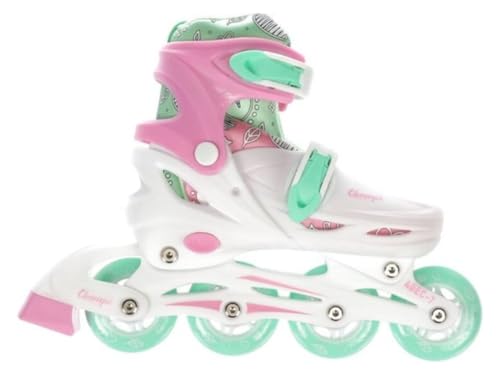 Champz Verstellbare Inline Skates für Kinder; Anfänger Skates - Laufboot (Weiß, 30-33 EU) von Champz