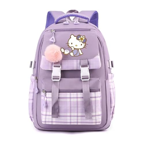 Rucksack for Mädchen, Jungen, Studenten, Teenager, Kinder, Rucksack, Frauen, niedlich, lässig, Schultaschen(Purple) von Changyina