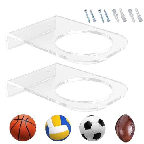 2 Stück Ballhalterung Wand Aus Acryl, Transparent Ball Halterung Wand Ballhalter, Display Basketballhalter Wandhalterung, Wandhalterung Sportball Rack Für Fußball, Basketball, Volleyball, Rugby 2 Stück Ballhalterung Wand Aus Acryl, Transparent Ball Halterung Wand Ballhalter, Display Basketballhalter Wandhalterung, Wandhalterung Sportball Rack Für Fußball, Basketball, Volleyball, Rugby von Chansunokku