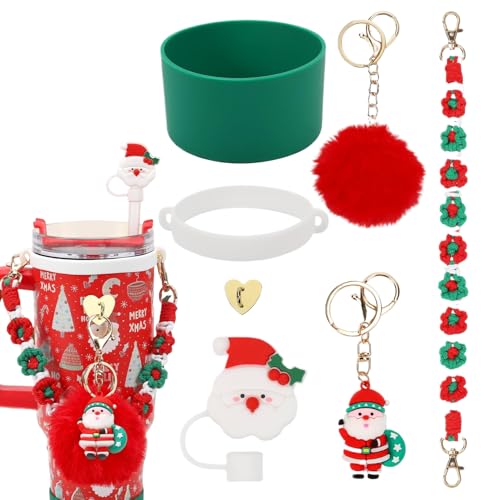 Stanley Cup-Zubehör Set Weihnachts Deko, Stanley Trinkflasche Zubehör Enthält Silikonstopfen, Strohdeckel, Silikonhülle, Anhänger Für 1,2 L- Und 850 Ml-Becher, Weihnachten Tassendekoration (Stil B) Stanley Cup-Zubehör Set Weihnachts Deko, Stanley Trinkflasche Zubehör Enthält Silikonstopfen, Strohdeckel, Silikonhülle, Anhänger Für 1,2 L- Und 850 Ml-Becher, Weihnachten Tassendekoration (Stil B) von Chansunokku