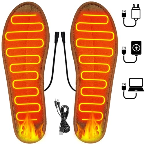 Beheizbare Einlegesohlen, USB-Fußwärmer waschbares Heizkissen, Sohlenwärmer, Beheizbare Sohlen, Wärmesohle, Fußwärmer Wärme Thermosohlen, Fußwärmer Elektrisch, für Herren Damen Beheizbare Einlegesohlen, USB-Fußwärmer waschbares Heizkissen, Sohlenwärmer, Beheizbare Sohlen, Wärmesohle, Fußwärmer Wärme Thermosohlen, Fußwärmer Elektrisch, für Herren Damen von Chaohua