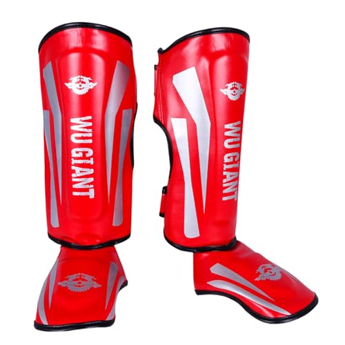 Muay Thai SchienbeinschüTzer,Shin Instep Protection,SchienbeinschüTzer Training FüR Kampfsport,Verstellbar,Mit Ristschutz,Unisex,FüR Kicks Im Kickboxen,Muay Thai Und Weitere Kampfsportarten von Chaoyilian