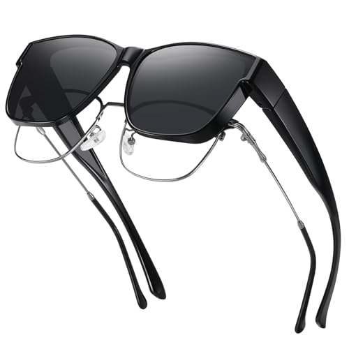 Charfia Überzieh Sonnenbrille Herren und Damen,Überziehbrille für Brillenträger,Polarisiert Sonnenbrille Über Normale Brille für Brillenträger UV400 Schutz Charfia Überzieh Sonnenbrille Herren und Damen,Überziehbrille für Brillenträger,Polarisiert Sonnenbrille Über Normale Brille für Brillenträger UV400 Schutz von Charfia