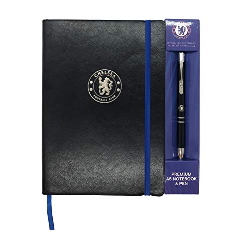 Chelsea FC - Premium-Notizbuch (A5) & Kugelschreiber - Offizielles Merchandise - Geschenk für Fußballfans von Chelsea