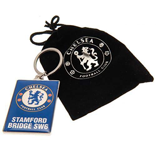Offizielle Chelsea FC Stamford Bridge Schlüsselbund in Velvet Geschenktüte begrenzten Bestand von Chelsea