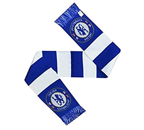 Neu Offiziell Fussball Team Gestrickt Balken Schal (Verschiedene Teams sich Wähle von Qualität 10 Anzeige Acryl Stoff Schal - Chelsea FC von Chelsea