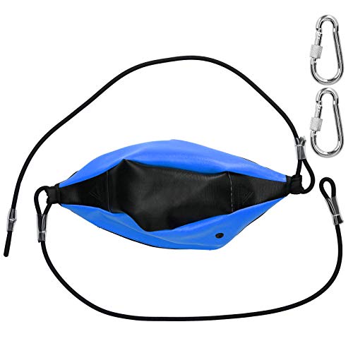 Boxball-hängender Boxsack, hochelastische Schlinge, Geschwindigkeitstrainingsgerät, PU-Ledermaterial, für gemischte Kampfsportarten, Kämpfen, Boxen, tägliches Reaktionstraining, (Black Blue) von ChengyuWei