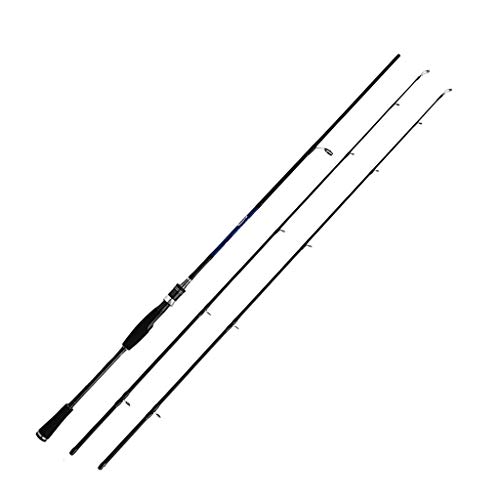 Tragbar Kohlenstoffspinnen Angelrute 1,8m 2,1 M 2,4 Mt MH Carbon Rod Pole 2 Sektion Faser Eva Griff Baitcasting Angelrute Teleskopstange (Color : Spinning Rod, Größe : 1.8m) von Chenhan