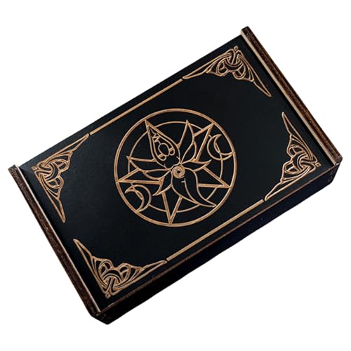 Chenxi Studio Tarotkarten-Box, Astrologie, Schmuckkästchen, Holz, Tarotkarten-Aufbewahrungsbox für Wahrsager, Hexen-Dekoration von Chenxi Studio