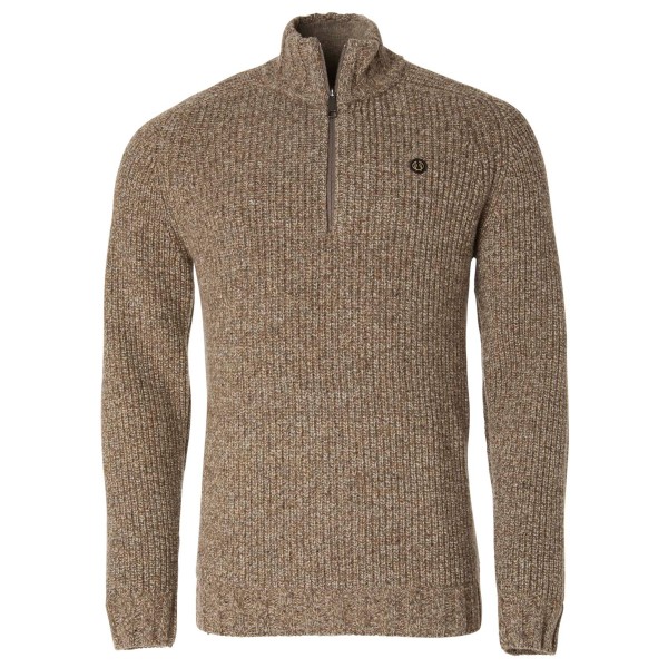 Chevalier - Groby Half Zip Wool Pullover - Wollpullover Gr S braun von Chevalier