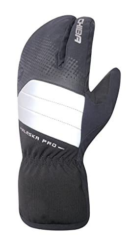 Chiba Alaska Pro Winter Fahrrad Handschuhe lang schwarz/silberfarben 2025: Größe: L (9) von Chiba