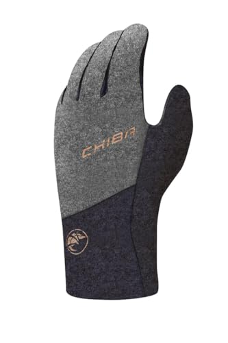 Chiba All Natural Warm Fahrrad Winter Handschuhe lang grau 2025: Größe: XL (10) von Chiba