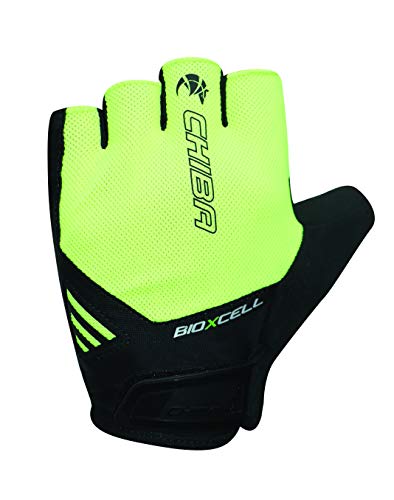 Chiba BioXCell Air Fahrrad Handschuhe kurz gelb/schwarz 2025: Größe: M (8) von Chiba