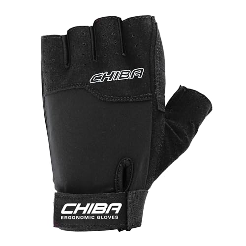 Chiba Power Fitness Handschuhe für Damen & Herren | Elastische & Atmungsaktive Passform | Schutz & Komfort durch anatomische Polsterung | Waschbar & Praktische Quickpull-Ausziehhilfe | Farbe Schwarz Chiba Power Fitness Handschuhe für Damen & Herren | Elastische & Atmungsaktive Passform | Schutz & Komfort durch anatomische Polsterung | Waschbar & Praktische Quickpull-Ausziehhilfe | Farbe Schwarz von Chiba