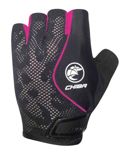 Chiba Lady Air Plus Fahrrad Handschuhe kurz schwarz/pink 2024: Größe: XS (6) von Chiba