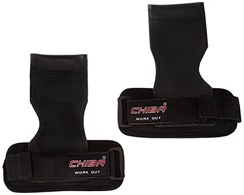 Chiba Unisex Træningshjælp powerGrips Zughilfe, Schwarz, Einheitsgröße EU von Chiba