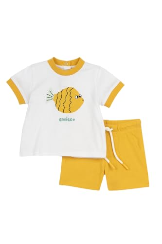 Chicco, Kinderset, Bestehend aus T-Shirt und Shorts, mit Niedlichen Mustern, Italienisches Design, Babykleidung 0-24 Monate, Geschenkideen zur Geburt, Weiß und Gelb, 74 Chicco, Kinderset, Bestehend aus T-Shirt und Shorts, mit Niedlichen Mustern, Italienisches Design, Babykleidung 0-24 Monate, Geschenkideen zur Geburt, Weiß und Gelb, 74 von Chicco