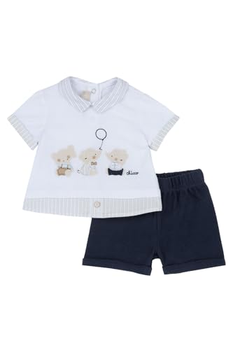 Chicco, KomplettSet Mädchen Und Junge, Mit TShirt Und Eleganten Shorts, Ideal Für Partys Und Events, Designed In Italy, Weiß und Blau., 0 Monate Chicco, KomplettSet Mädchen Und Junge, Mit TShirt Und Eleganten Shorts, Ideal Für Partys Und Events, Designed In Italy, Weiß und Blau., 0 Monate von Chicco