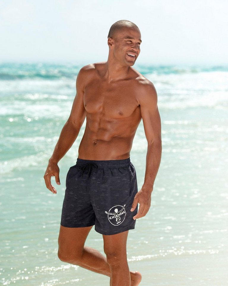 Chiemsee Badeshorts Melange mit Logodruck, seitliche Eingrifftaschen Chiemsee Badeshorts Melange mit Logodruck, seitliche Eingrifftaschen von Chiemsee