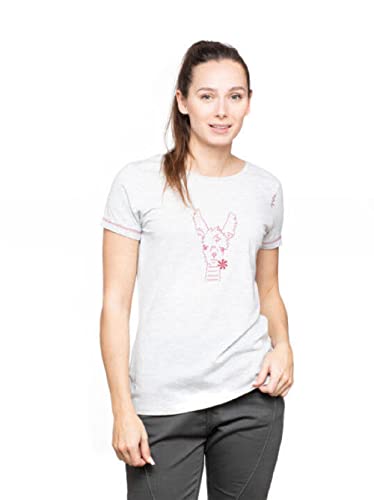 Chillaz Saile Happy Alpaca T-Shirt Women, 40/40 Damen, Light Grey Melange von Chillaz