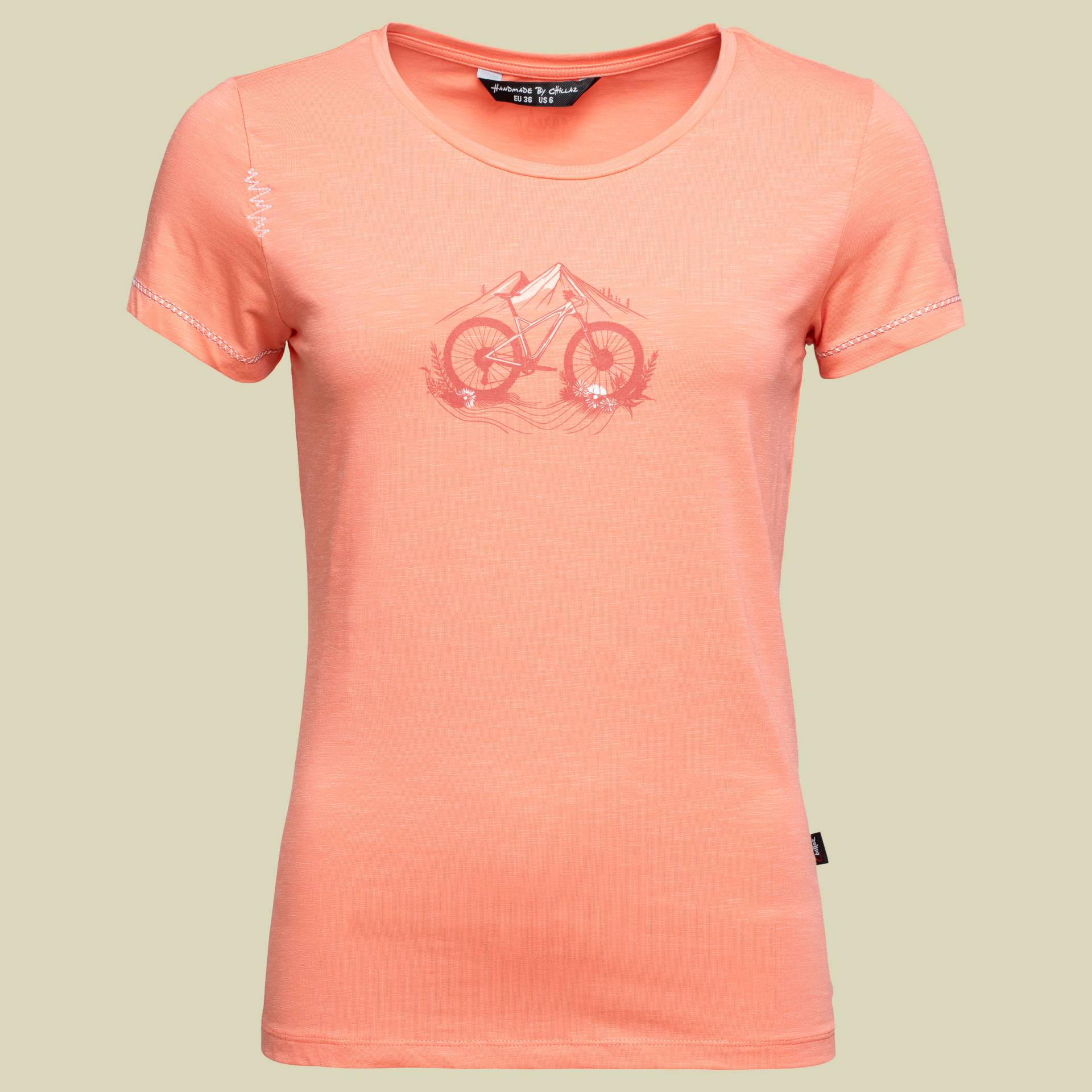 Gandia Mountainbike Flowers T-Shirt Women 36 orange- coral Gandia Mountainbike Flowers T-Shirt Women 36 orange- coral von Chillaz