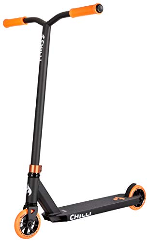 Chilli Pro Scooter Base Neon Orange | Erstklassiger orangener Stunt-Scooter für Einsteiger | Robuster Roller, drehbarer Lenker ideal für Tricks geeignet | Leicht & schnell für maximales Fahrvergnügen von Chilli Pro Scooter