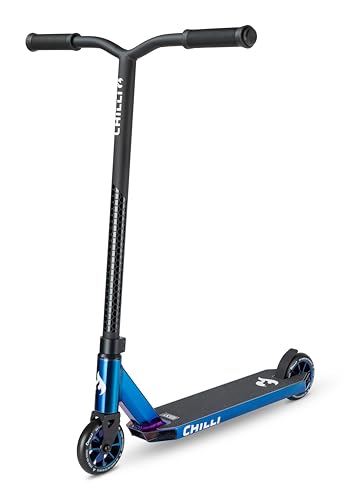 Chilli Pro Scooter Rocky Vol. 3 | High-End Stunt Scooter | Der perfekte Einsteiger Stunt Scooter | Gesamthöhe vo 82 cm | 110 mm PU Räder mit ABEC 9 Bearings | Blue Neochrome Chilli Pro Scooter Rocky Vol. 3 | High-End Stunt Scooter | Der perfekte Einsteiger Stunt Scooter | Gesamthöhe vo 82 cm | 110 mm PU Räder mit ABEC 9 Bearings | Blue Neochrome von Chilli Pro Scooter