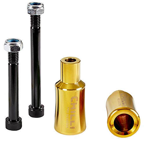 Chilli Scooter Pegs Barrel 2tlg. in der Farbe Gold, aus Aluminium gefertigt, C-1033-GO Chilli Scooter Pegs Barrel 2tlg. in der Farbe Gold, aus Aluminium gefertigt, C-1033-GO von Chilli Pro Scooter