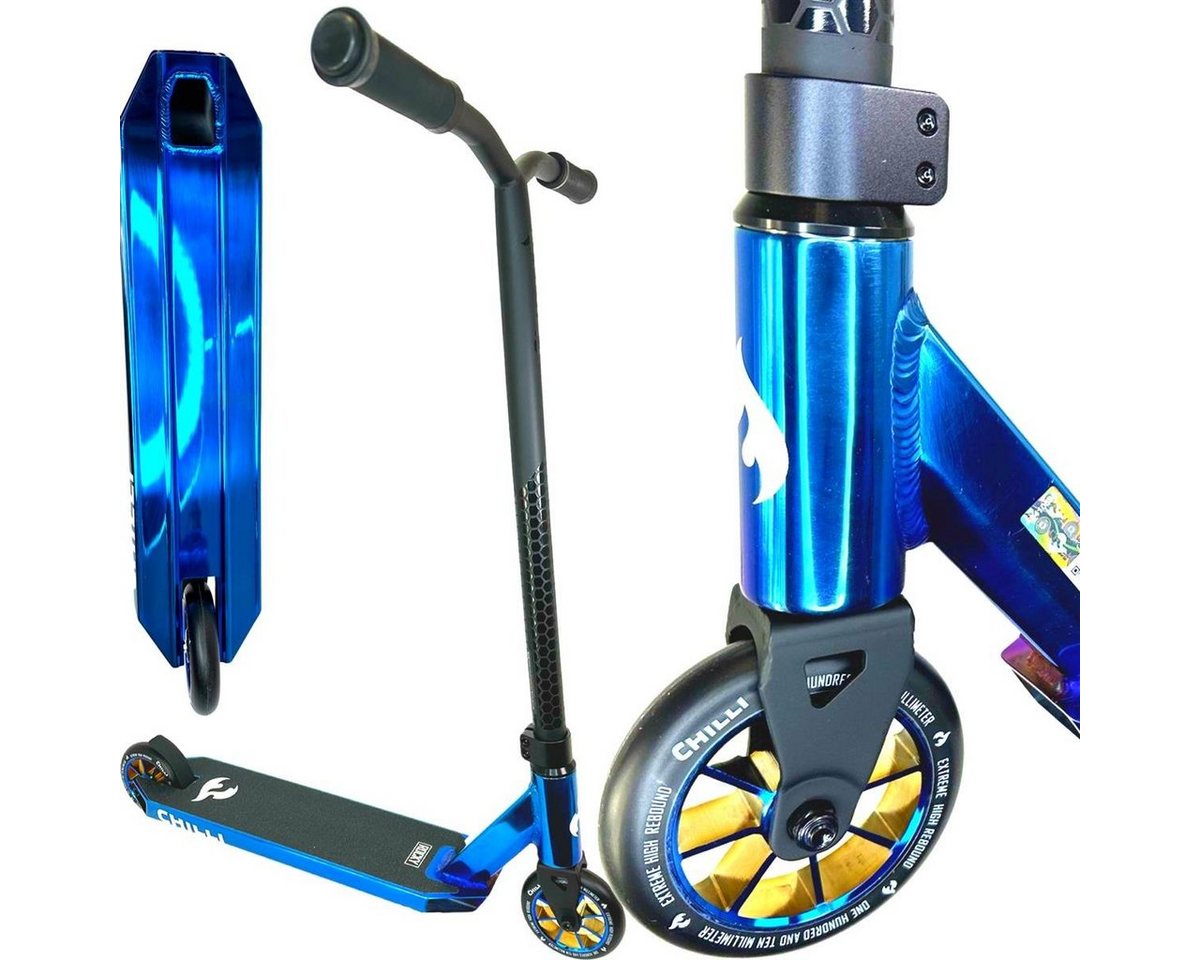 Chilli Stuntscooter Chilli Pro Rocky Vol.3 Stunt-Scooter H=82cm Blauchrome von Chilli