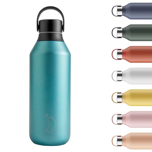 Chilly's Serie 2 Wasserflasche - BPA-Freier Edelstahl und Wiederverwendbar - Auslaufsicher, Ohne Kondensation - Atlantis, 500ml Chilly's Serie 2 Wasserflasche - BPA-Freier Edelstahl und Wiederverwendbar - Auslaufsicher, Ohne Kondensation - Atlantis, 500ml von Chilly's