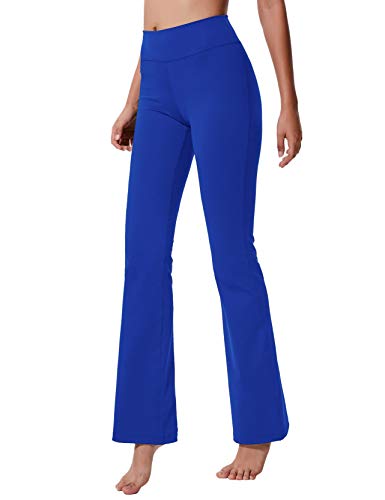 ChinFun Damen Performance Power Flex High Waist Bootleg Yogahose Innen Versteckte Tasche Bauchkontrolle 4-Wege-Stretch Bootcut Laufen Sweatpants Königsblau Größe S ChinFun Damen Performance Power Flex High Waist Bootleg Yogahose Innen Versteckte Tasche Bauchkontrolle 4-Wege-Stretch Bootcut Laufen Sweatpants Königsblau Größe S von ChinFun