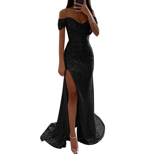 Chnnamzu Glitzer Kleid Lang Glitzerkleid Abendkleid Paillettenkleid Frauen 2024 Paillettenkragen Split Kleid - Abendkleider Elegant für Hochzeit Chnnamzu Glitzer Kleid Lang Glitzerkleid Abendkleid Paillettenkleid Frauen 2024 Paillettenkragen Split Kleid - Abendkleider Elegant für Hochzeit von Chnnamzu