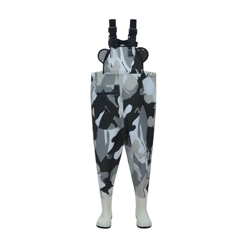 Wathose für Jungen und Mädchen - Wathose für Kinder, Wasserdichte Regenhose mit Stiefeln,Junior Hosenträger Matschhose Regenstiefel,Rutschfeste Sohle Gummistiefel für Jugendliche für 2-15 Jahre Wathose für Jungen und Mädchen - Wathose für Kinder, Wasserdichte Regenhose mit Stiefeln,Junior Hosenträger Matschhose Regenstiefel,Rutschfeste Sohle Gummistiefel für Jugendliche für 2-15 Jahre von Chnnamzu