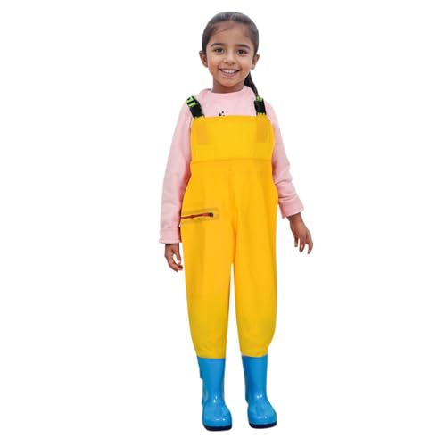 Wathose für Jungen und Mädchen - Wathose für Kinder, Wasserdichte Regenhose mit Stiefeln,Junior Hosenträger Matschhose Regenstiefel,Rutschfeste Sohle Gummistiefel für Jugendliche für 2-15 Jahre Wathose für Jungen und Mädchen - Wathose für Kinder, Wasserdichte Regenhose mit Stiefeln,Junior Hosenträger Matschhose Regenstiefel,Rutschfeste Sohle Gummistiefel für Jugendliche für 2-15 Jahre von Chnnamzu