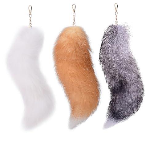 Faux Fur Fox Tail Keychain Therian Kunstfell Fuchsschwanz Anhänger Fuchs Schwanze Furry (18) von ChongKuan