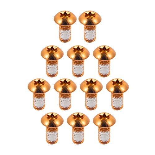 Chooee Fahrradschrauben, Satz von 12 Stück Farbige Bremsscheibenschrauben Aluminiumlegierung Schraube M5 x 10MM, Orange Chooee Fahrradschrauben, Satz von 12 Stück Farbige Bremsscheibenschrauben Aluminiumlegierung Schraube M5 x 10MM, Orange von Chooee