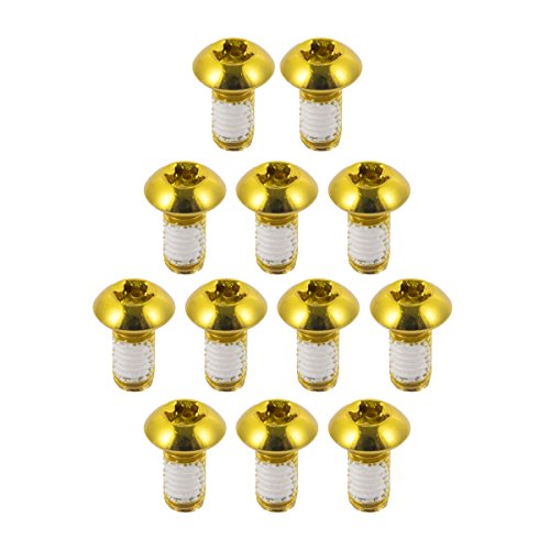 Chooee Fahrradschrauben, Satz von 12 Stück Farbige Bremsscheibenschrauben Aluminiumlegierung Schraube M5 x 10MM,Gold Chooee Fahrradschrauben, Satz von 12 Stück Farbige Bremsscheibenschrauben Aluminiumlegierung Schraube M5 x 10MM,Gold von Chooee